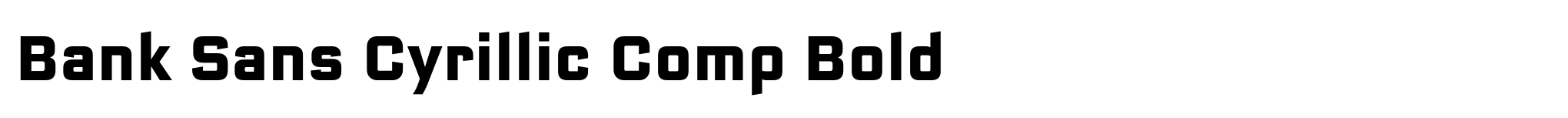 Bank Sans Cyrillic Comp Bold image